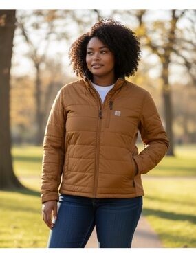 Carhartt Women's Caramel Brown Quilted Puffer Jacket